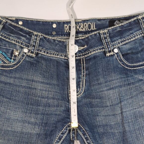 Rock & Roll Cowgirl Jeans Womens 28 Blue Original Lowrise Bootcut Western - Picture 12 of 13